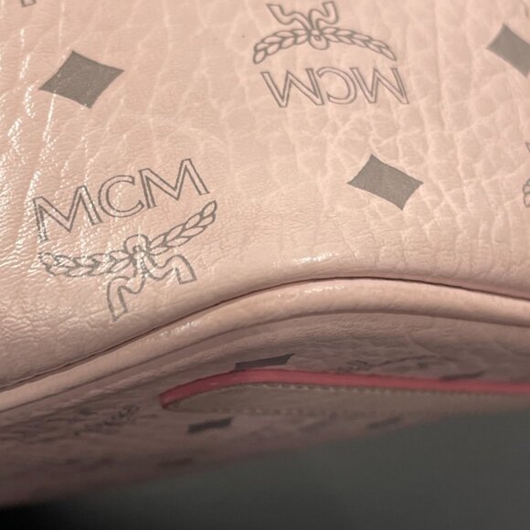 MCM Visetos Medium Liz Reversible Shopper Tote Powder Pink (JB1336) - Picture 6 of 10